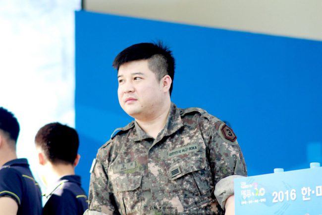Shindong in uniform