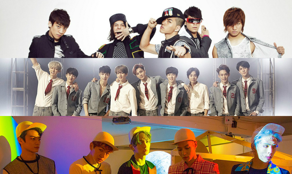 YG Entertainment (top) / SM Entertainment (middle/bottom)