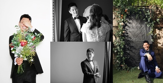 Wedding photoshoot pictures of actor Jung Sookyo. / Image source: Dispatch